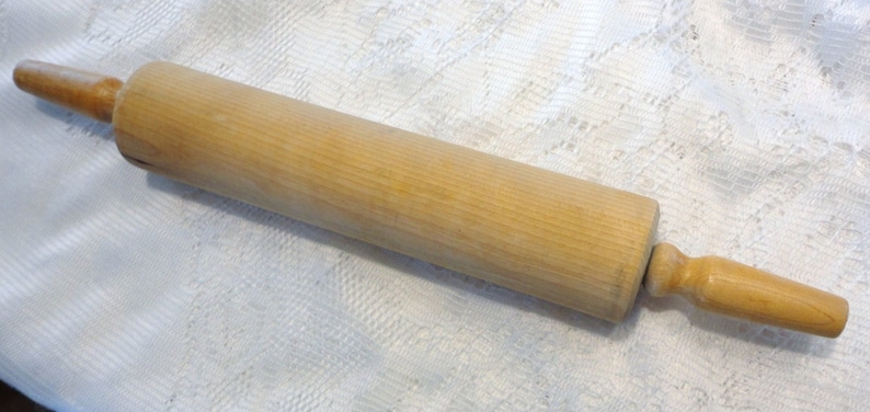50s Baribocraft  wood rolling pin  Vintage Made in Canada