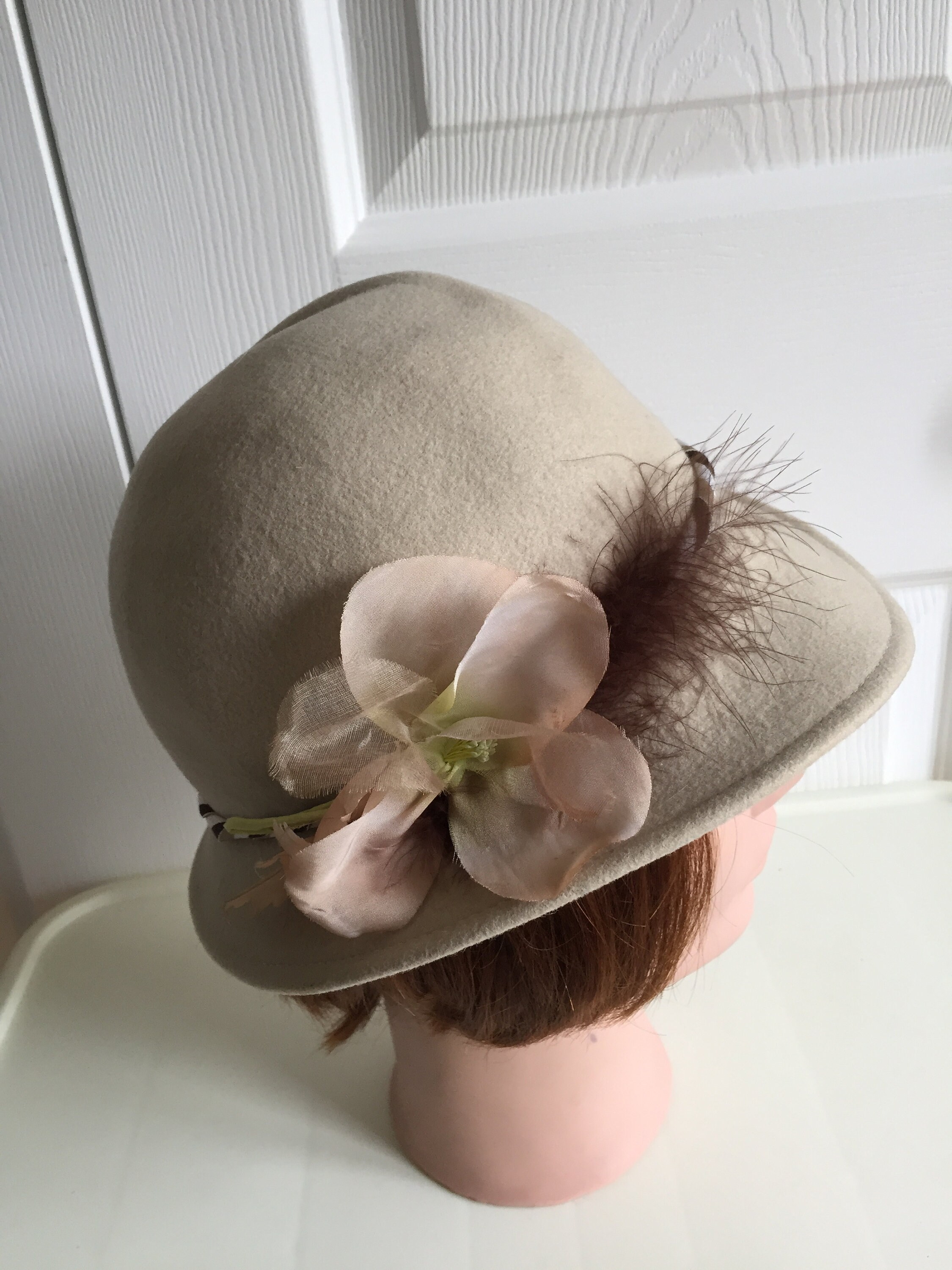 VTG Doeskin Felt Wool Ladies Hat Mister T Exclusive Cream Union Made Rare 60\'s Doeskin Felt Hat - Etsy main image 3