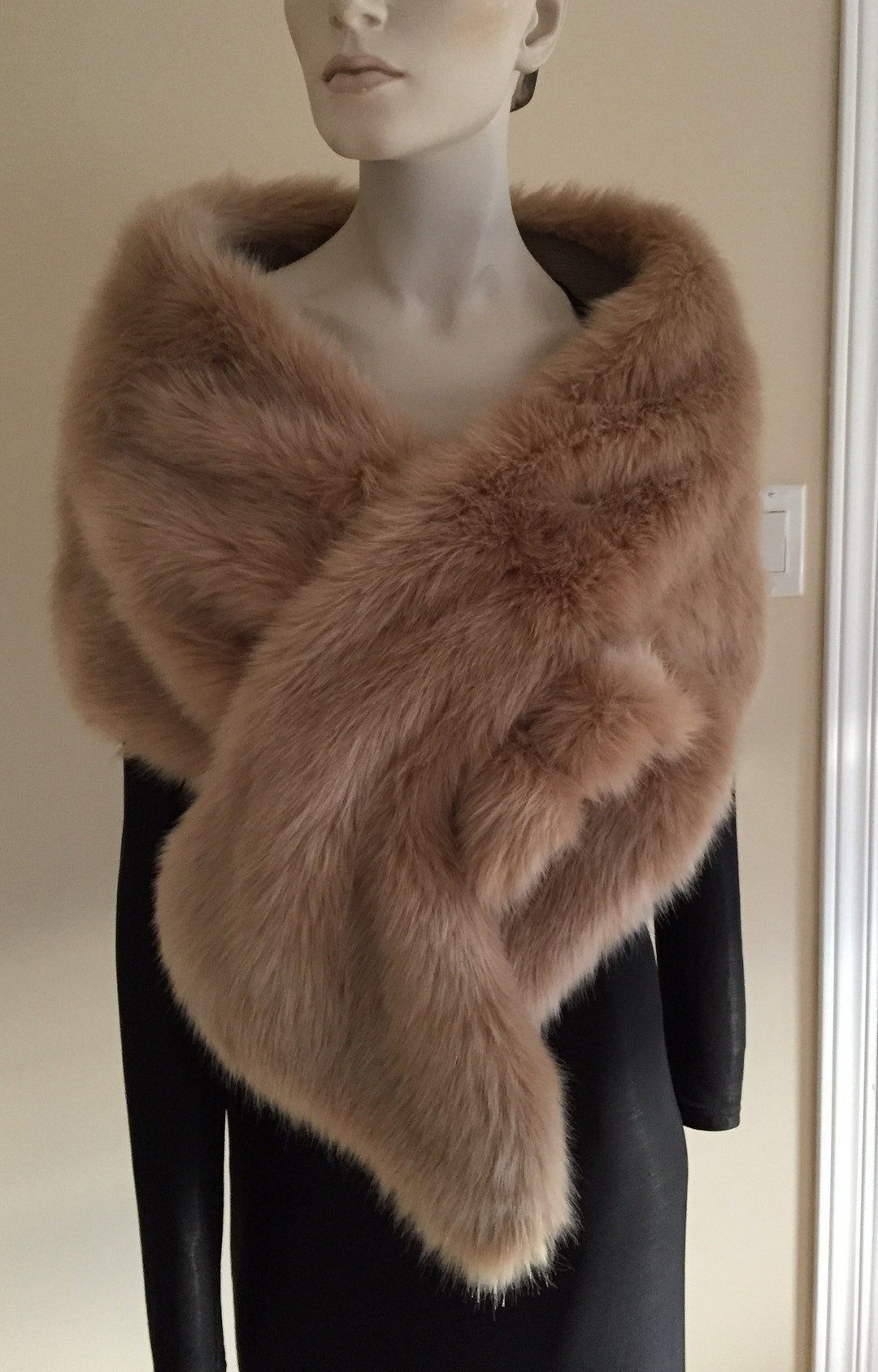 Winter Wear - Classy Beige Acrylic Stole For Women
