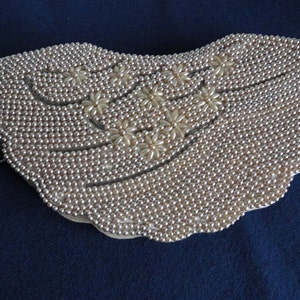 Beaded Faux Pearls Creamy White Clutch Evening Purse Bridal 60s Vintage