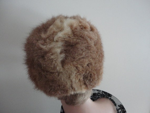 Vintage Brown Opposum Fur Women Hat 60s Canada Sm… - image 3