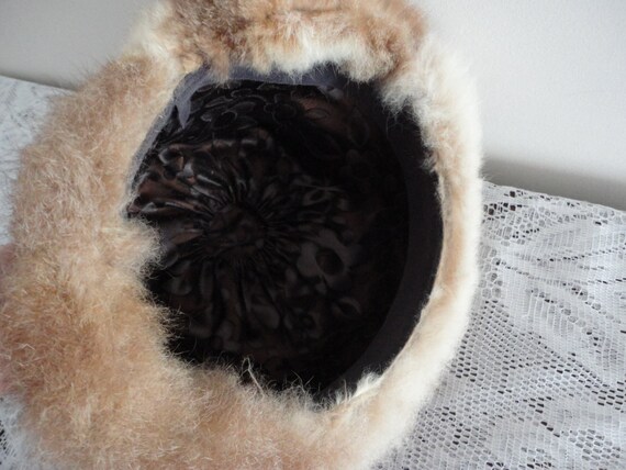 Vintage Brown Opposum Fur Women Hat 60s Canada Sm… - image 4