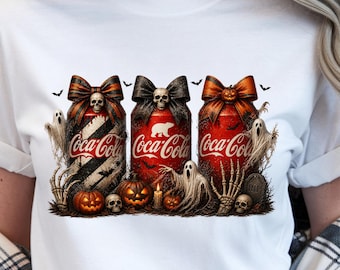 Coca Cola Ghost Halloween Shirt, Haunted Graveyard Soda Tee, Pumpkin Patch Horror Shirt, Rustic Fall Apparel cokecola