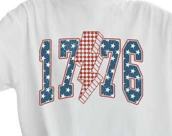 1776 Coquette Bow Shirt, USA Patriotic July 4th Top