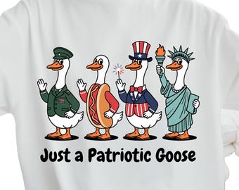 Patriotic Goose Shirt, Funny USA Meme Tee, Red White Blue Outfit