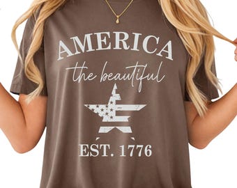 America The Shirt, Vintage USA Graphic Top, Minimal Patriotic Tee