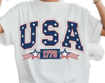 USA 1776 Patriotic Shirt, Red White Blue America Tee, July 4th Outfit