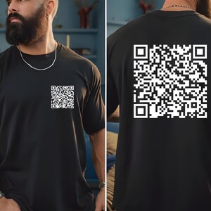 Funny QR Code Crew Tee: Sarcastic Gag Gift Shirt