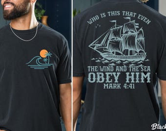 Comfort Colors Bible Verse Shirt: Nautical Christian Tee