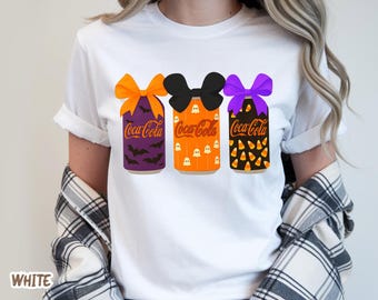 Coca cola Candy Corn Halloween Shirt, Halloween coca cola Coquette Shirt, Cute Coca cola Shirt, Coke Halloween Gift Tee