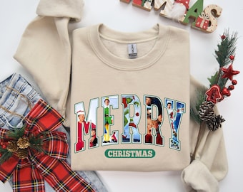 90s Christmas Movies Crewneck, Retro Holiday Sweatshirt