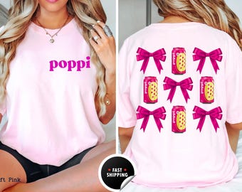 Poppi Strawberry Lemon Shirt: Coquette Bow Trendy Tee