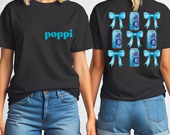 Poppi Wild Berry Soda T-Shirt: Coquette Bow Design