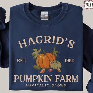 Hagrids Pumpkin Farm Sweatshirt, Fall Pumpkin Patch Tee, Cozy Autumn Outfit, Vintage Farm Aesthetic hoodie, Haloween shirts