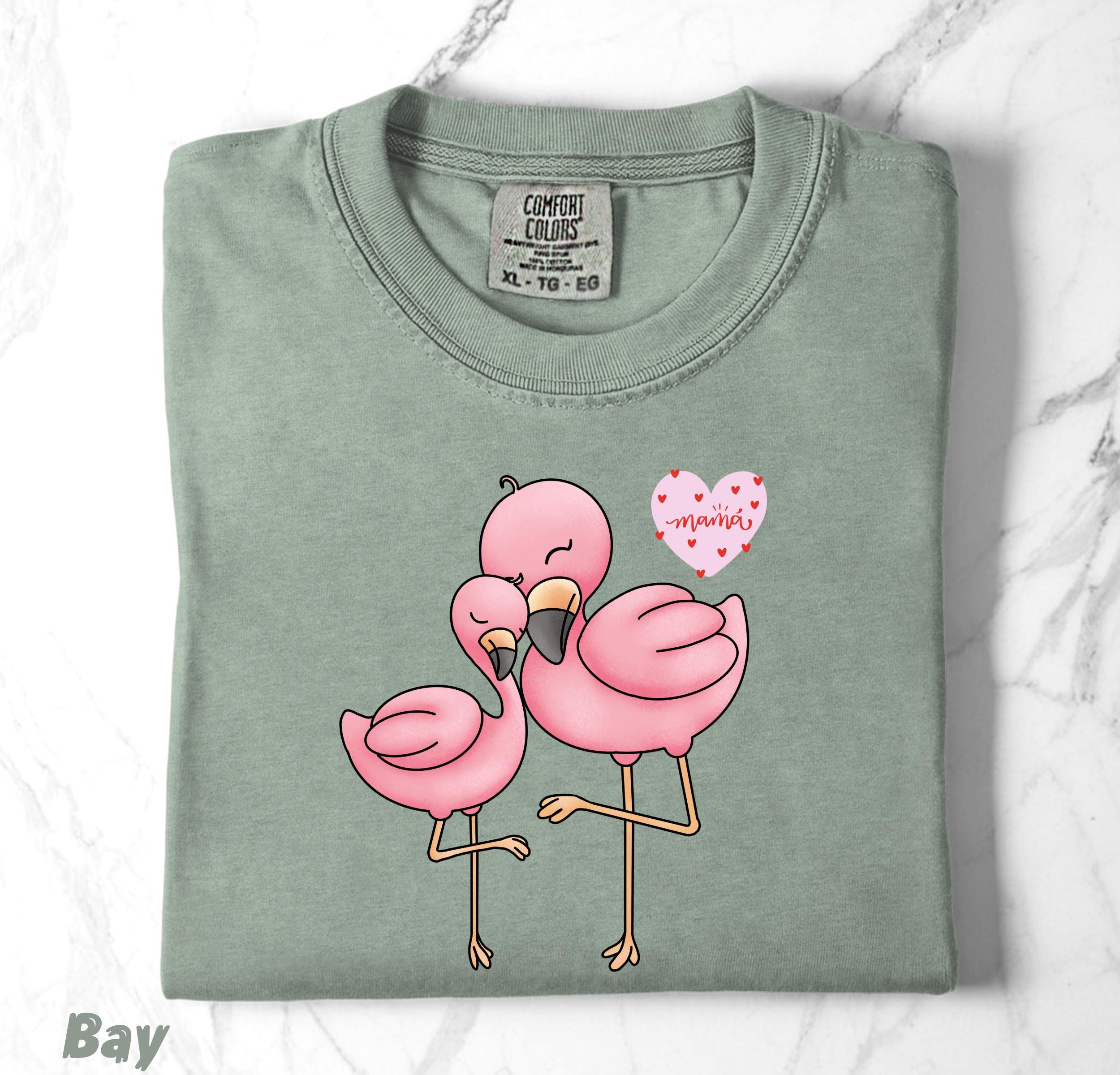 Comfort Colors® Flamingo Mama t-shirt, Retro Mama Shirt, Custom Mothers Day Gift, Mama Shirt, Gift for Mom, Mom Shirt, Trendy Mama Shirt