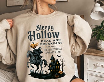 Sleepy Hollow Sweatshirt, Headless Horseman Tee, Ichabod Crane Halloween Outfit, Spooky Vintage Fall Look, Haloween Shirt