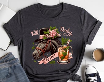 Talk derby to me tee, Kentucky Derby Shirt, 2026 Kentucky Derby Shirt, Kentucky Derby Party tee, derby hats for women, Kentucky derby hat