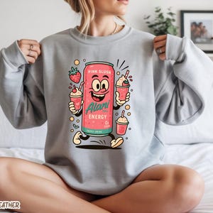 Alani Nu Energy Drink Shirt, Pink Slush Cartoon Tee, Soft Girl Outfit image 8