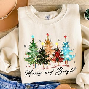 Christmas Tree Shirt: Merry and Bright Holiday Tee