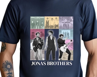 Jonas Brothers Fan Shirt – Band Collage Graphic Tee – Pop Band Concert Shirt – Music Lover Anniversary Tee, Jonas brothers concert shirt