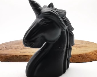 Obsidian Quartz Crystal Unicorn Statue Ornament Hand carved Healing Crystal Gem Unicorn Figurine Animal Horse Sculpture Desk Decoration Gift