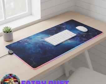 Alfombrilla de ratón LED para juegos/alfombrilla de escritorio RGB con diseño de la constelación de Sagitario