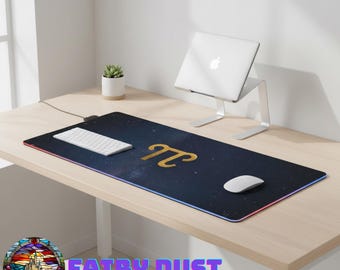 Alfombrilla de ratón LED para juegos con diseño de Tauro / Alfombrilla de escritorio con constelación astrológica