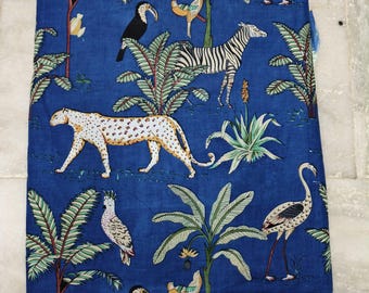 Jungle Safari Cotton Fabric: Tropical Animal Print Quilting & Sewing Material