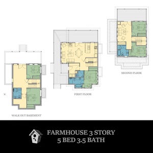 Farmhouse 3 Story Walk Out Basement 5 bedroom 3.5 bath