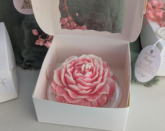 Peony Candle, Anniversary, Wedding, Bridesmaid, Birthday Gifts