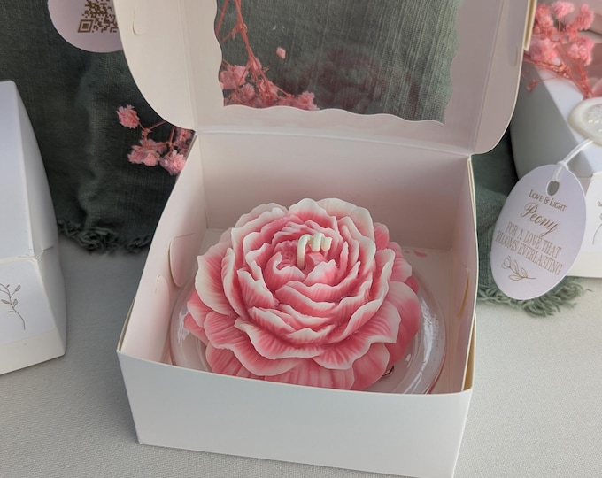 Peony Candle, Anniversary, Wedding, Bridesmaid, Birthday Gifts