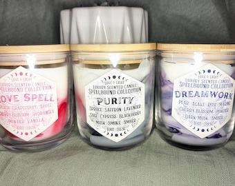 10 oz. Spell Candle | No Herbs or Crystals | Spellbound Collection