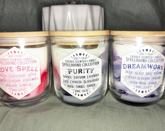 10 oz. Spell Candle | No Herbs or Crystals | Spellbound Collection