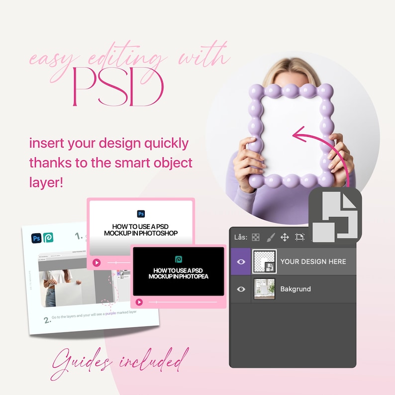 Gallery Wall Mockup With Person, Frame Gallery Mockup Template For Artwork Display, Frame Gallery Wall Mockup, 7 Frames Mockup Gallery Wall image 5