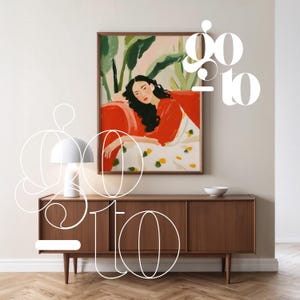 Scandi Interior Rahmen Mockup, Iso Din A Rahmen Mockup für Kunstwerk, Scandi Rahmen Mockup für Poster, Din A Rahmen Mockup Vorlage für Wandkunst Bild 4