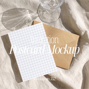 Maqueta de postal de 5x7: Photoshop y Canva PSD, PNG (Descarga digital)