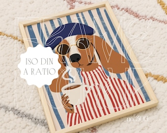 DIN A Frame Mockup: Poster Display, Wooden Frame (Digital Download)