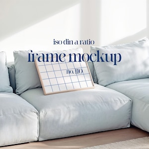 Interior Mockup With Horizontal Frame, Horizontal Frame Mockup, Landscape Frame Mockup, Livingroom Interior Frame Mock Up, Wood Frame Mockup