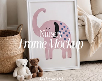 Nursery Frame Mockup: ISO DIN A, Canva & Photoshop (Digital Download)