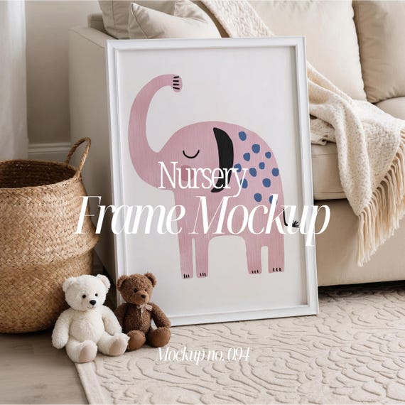 Nursery Frame Mockup: ISO DIN A, Canva & Photoshop (Digital Download)