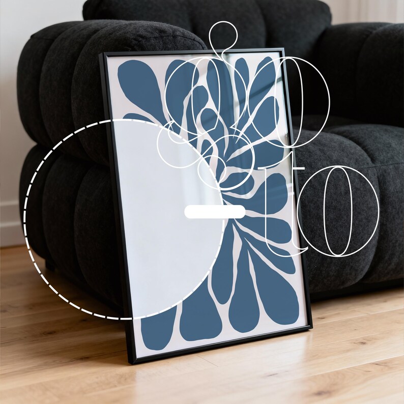 Black Vertical Frame Mockup: 2x3 Ratio Wall Art Mockup For Photoshop & Canva image 6