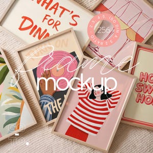 6 Rahmen Mockup Mehrere Galerie-Set, sechs Rahmen Mockup, Minimalist Boho A3 2x3 Verhältnis, JPG & PNG, Poster Mockup, PSD Smart Objekt Photoshop
