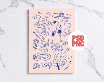 Poster Mockup Flatlay - Iso / Din A Ratio Mock Up For Posters (PSD, PNG, JPG)