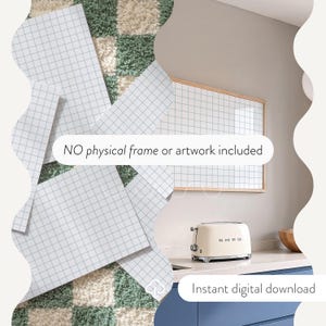 Gallery Wall Mockup With Person, Frame Gallery Mockup Template For Artwork Display, Frame Gallery Wall Mockup, 7 Frames Mockup Gallery Wall image 8