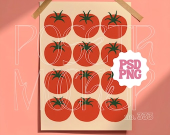 Poster Mockup: Simple Display for Canva & Photoshop (PSD, PNG, JPG)