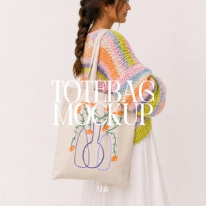 Maqueta de bolso de lona, Liberty Bags OAD113, bolso de compras de estilo de vida natural, maqueta para impresión bajo demanda, PSD JPG, color de fondo editable