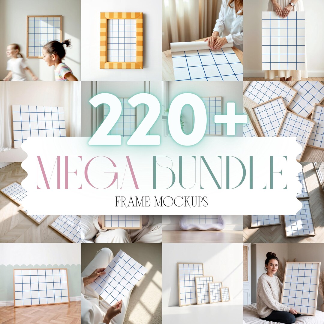 Pacote Mega de Mockup de Moldura, Pacote de Mockup de Moldura Wholeshop ...