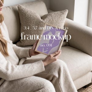 5x7 Frame Mockup With Person, Person Holding Frame Mockup, Person With Frame Mockup For Artwork Display, Frame Mockup Template For Artwork