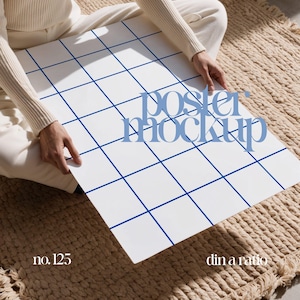 Iso A Poster Mockup, Person Holding Poster Mockup For Artwork Display, Person With Poster Mockup, Poster Mockup With Person, Din A PSD & JPG