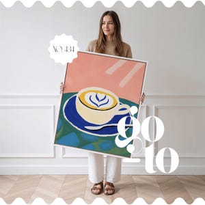 Inramad canvasmodell: Väggkonstdisplay, 4x5-format (PSD Photoshop-modell)